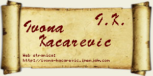 Ivona Kačarević vizit kartica